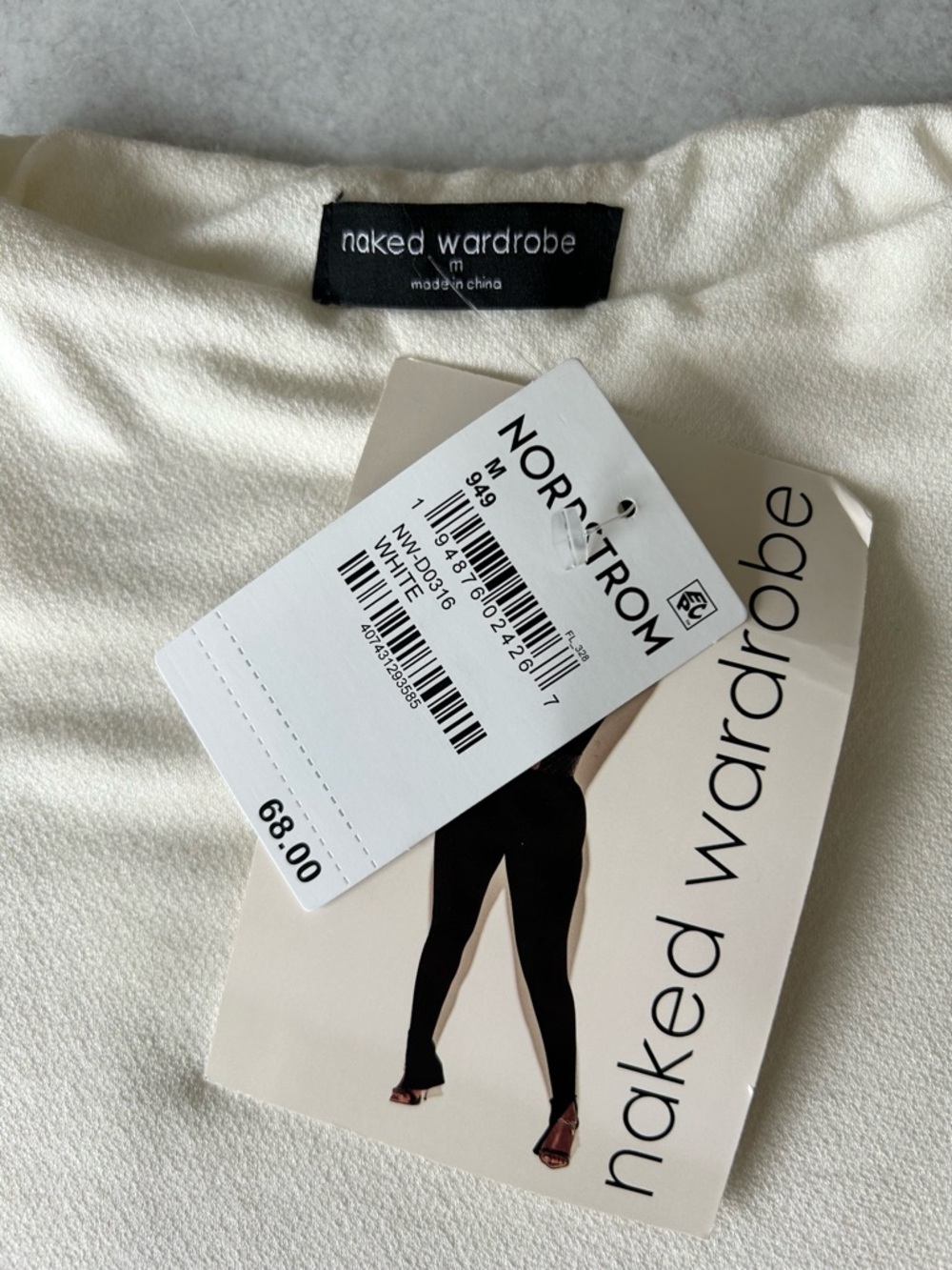 Naked Wardrobe NW Sculpt Midi Dress in White, M - Picture 3 of 8